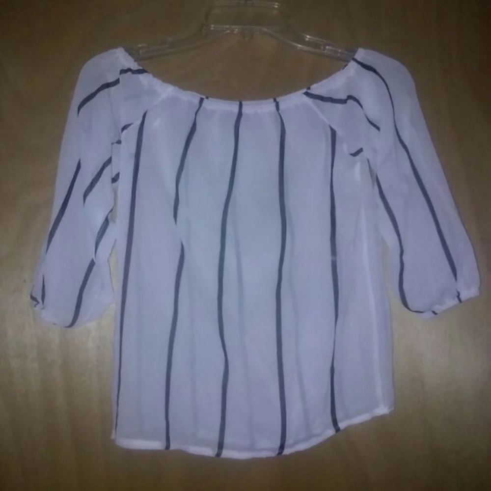 White Off The Shoulder Top Size Small